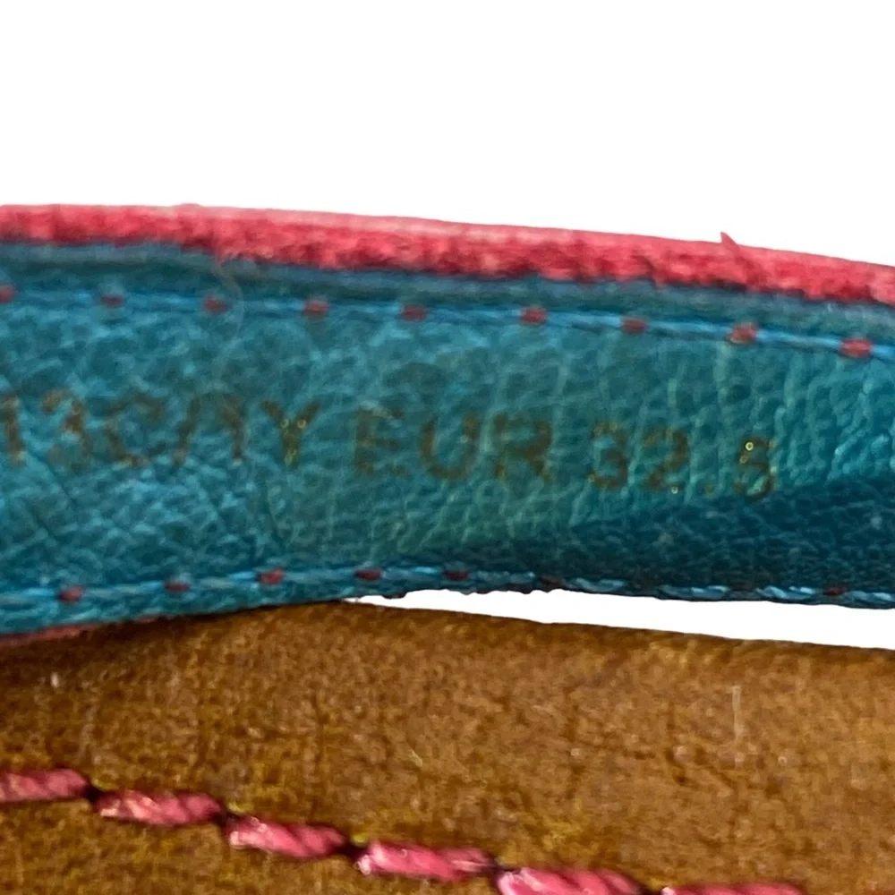 OluKai Youth Girls Size US 13/1 EU 32.5‎ Leather Flip Flop Sandals Flat Shoes